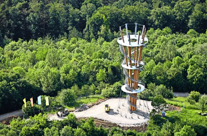 Schönbuchturm bei Herrenberg: Hoch hinaus über die Wipfel des Waldes