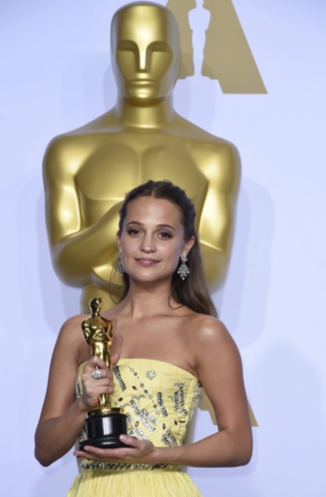 Der Oscar für die beste Nebendarstellerin ging an Alicia Vikander für „The Danish Girl“.