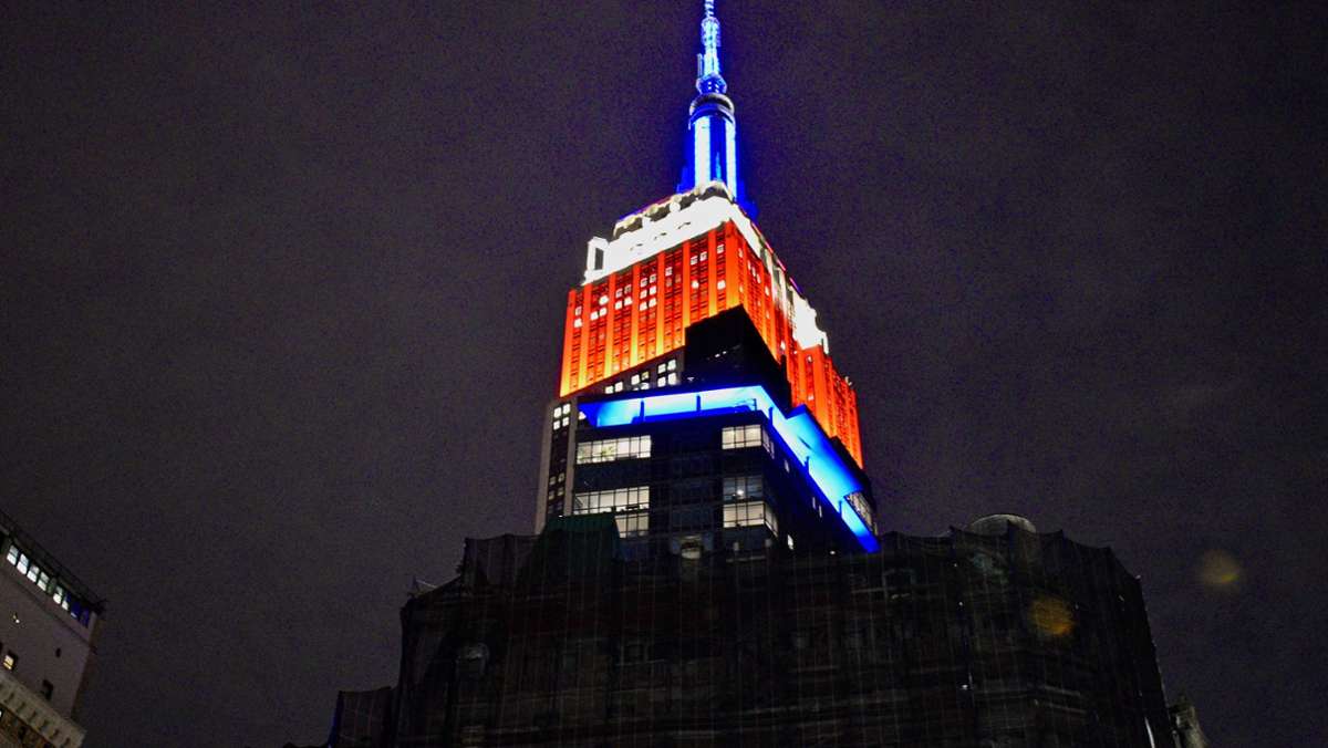 Empire State Building: New Yorker Wolkenkratzer leuchten im Zeichen der historischen Wahl