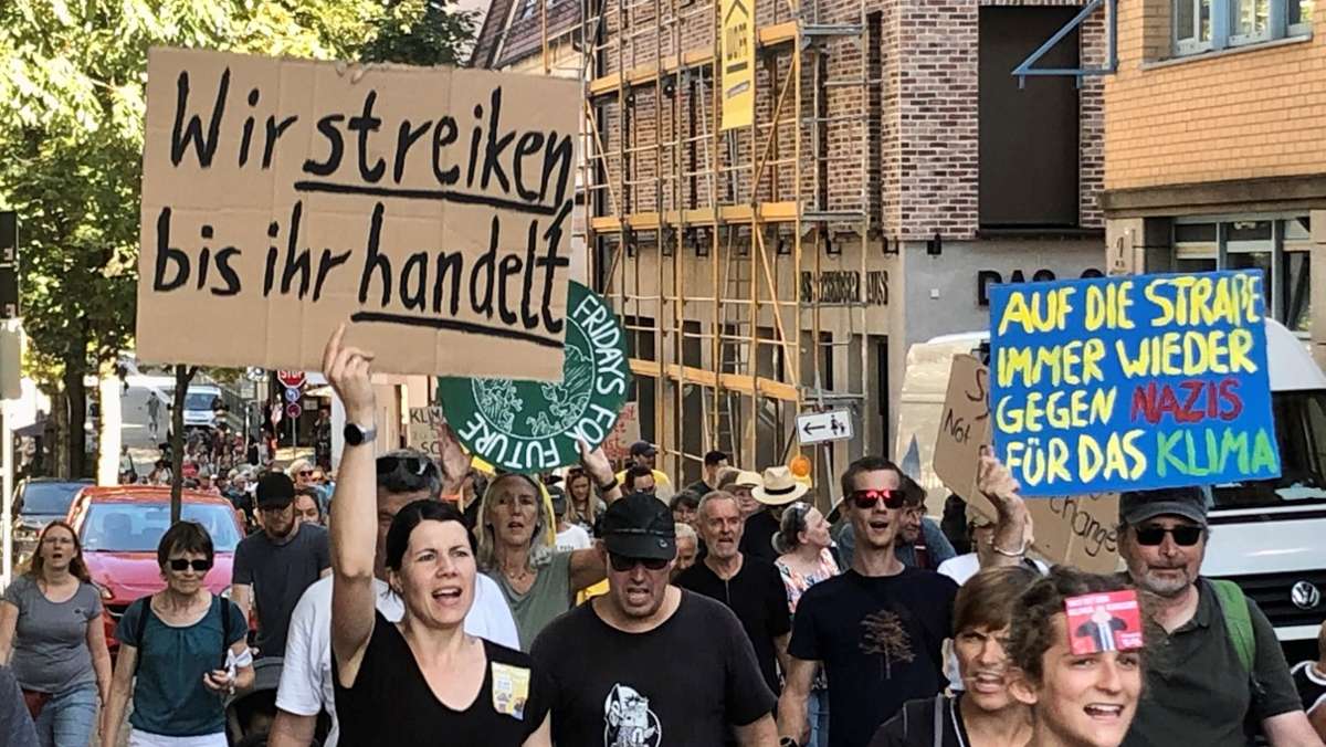 Protest in Ludwigsburg: Lautstarker Zwischenfall bei Klima-Demo