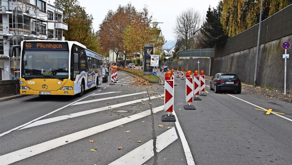 Bauarbeiten in Stuttgart-Hedelfingen: Vorrang für die Buslinie 65
