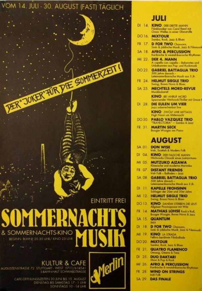 Archivfund: In den Neunzigern hieß die Klinke anfangs noch Sommernachtsmusik.