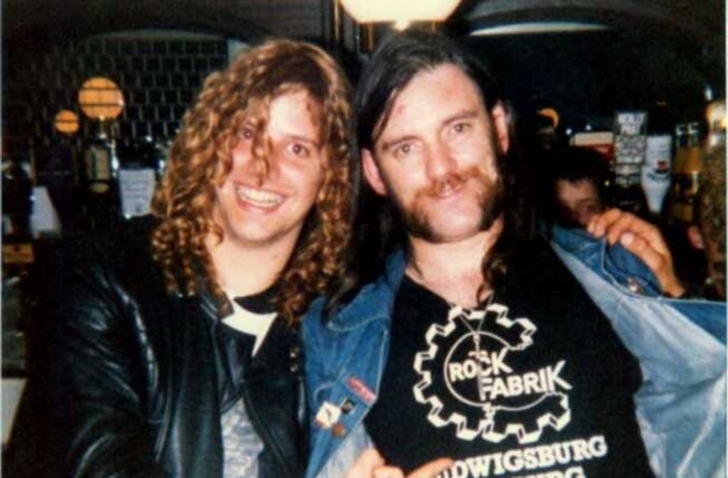 Motörhead-Chef Lemmy Kilmister (rechts) und Kulle von der Band Atrocity zu Gast in der Rofa