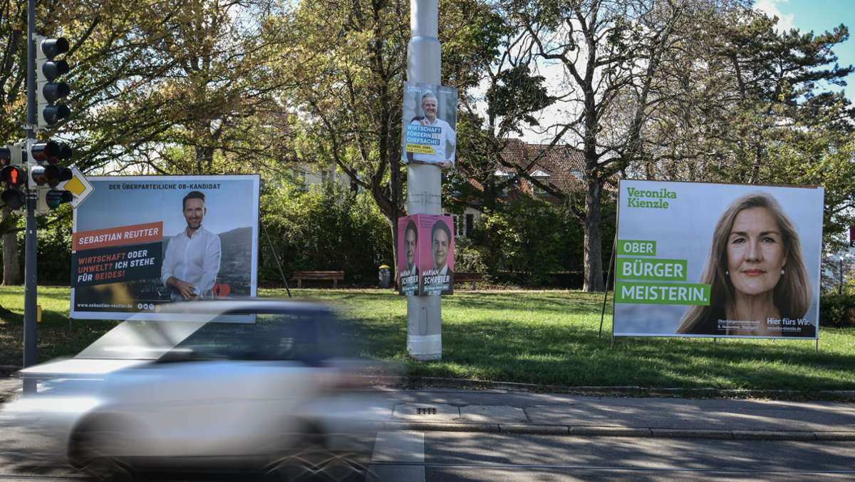 OB-Wahl in Stuttgart: Kandidaten hängen ihre Plakate auf – aber wo?