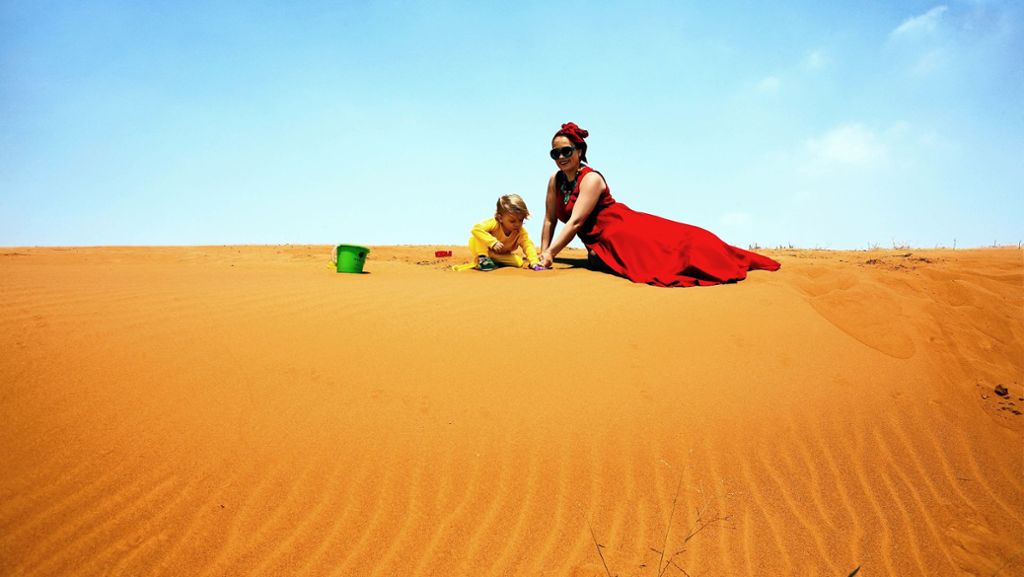 Familienurlaub in der Wüste: Spielzeit bei 45 Grad