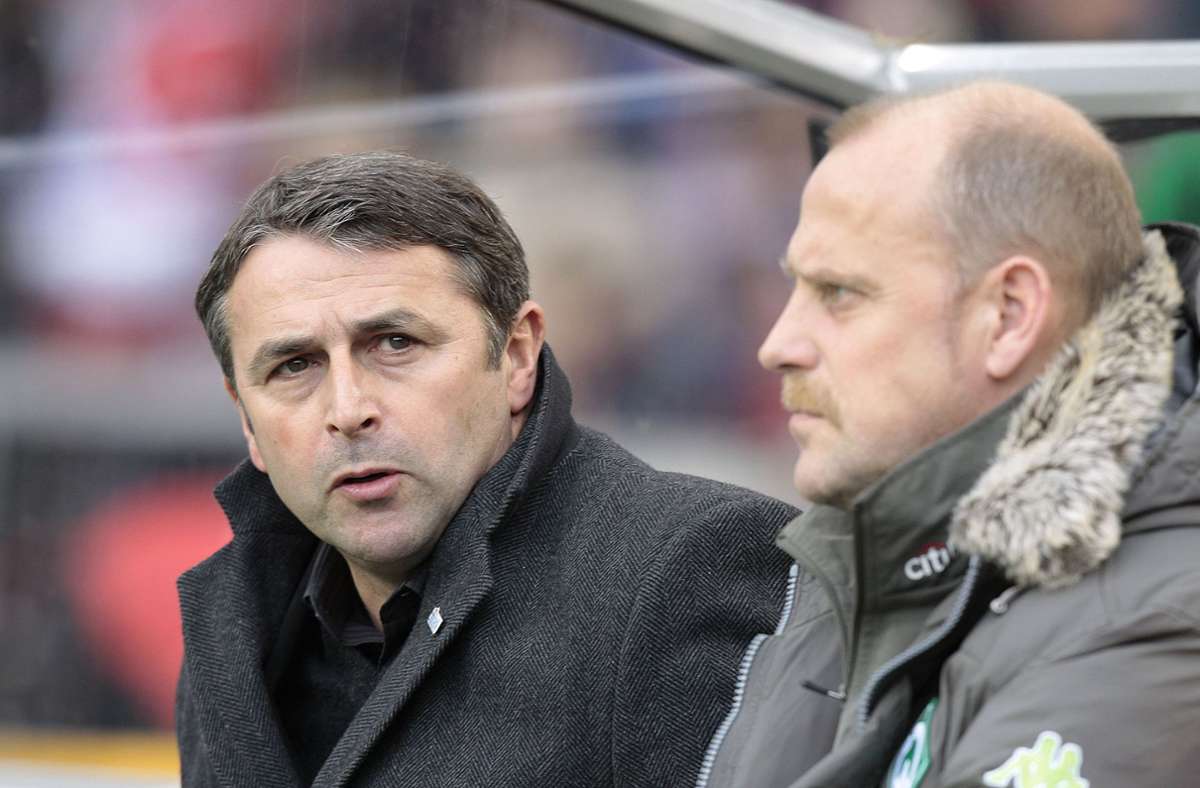 Die Werder-Macher sind jahrelang Manager Klaus Allofs (links) und Trainer Thomas Schaaf.