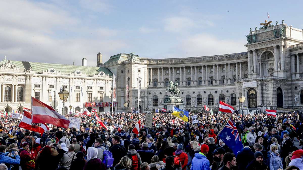 Coronavirus in Österreich: Proteste in Wien gegen Lockdown und Impfpflicht