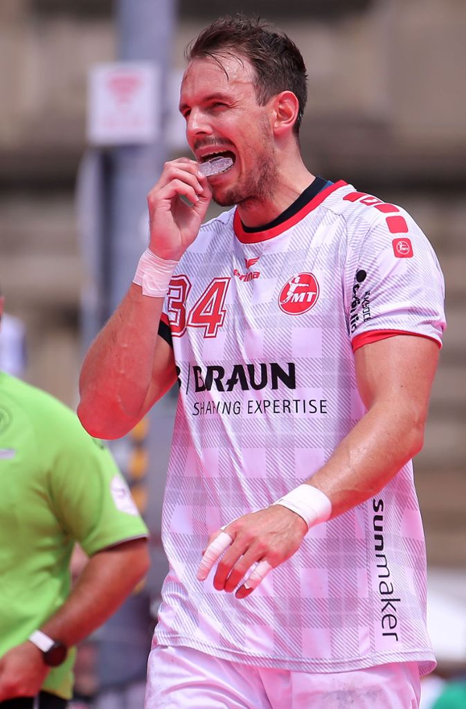 Mundschutz kann nicht schaden: MT-Nationalspieler Kai Häfner.