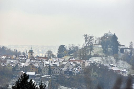 Stuttgart unter der Schneehaube