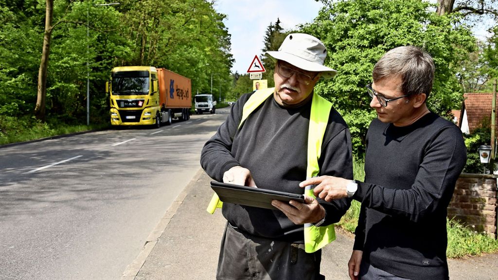 Lkw-Verkehr in Stuttgart-Hedelfingen: Einsamer Kampf gegen Lkw-Verkehr
