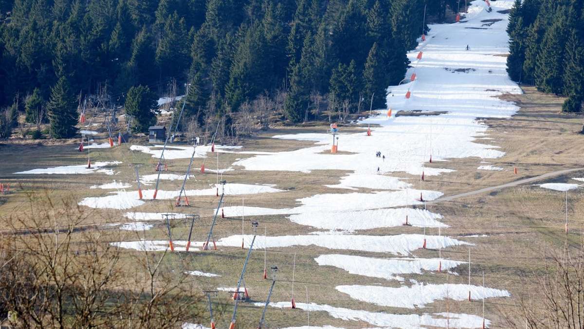 Schneemangel in Ferienregionen: Grün statt weiß – trostlose Skipisten bremsen Urlauber aus