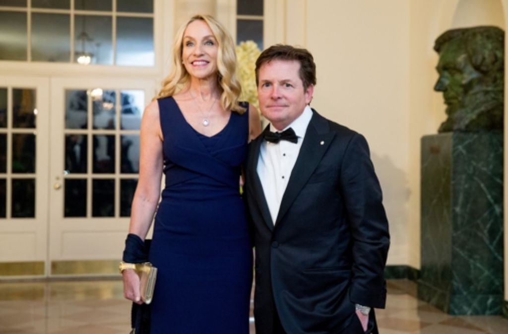 Ebenso Schauspieler Michael J. Fox und seine Ehefrau Tracy Pollan ...
