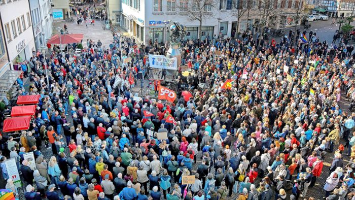 Demo in Bietigheim-Bissingen: Hunderte setzen Zeichen gegen Rechts
