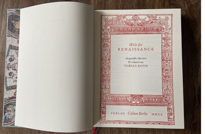 Buchtipp: Tobias Roth, Welt der Renaissance: Das schönste Buch des Jahres