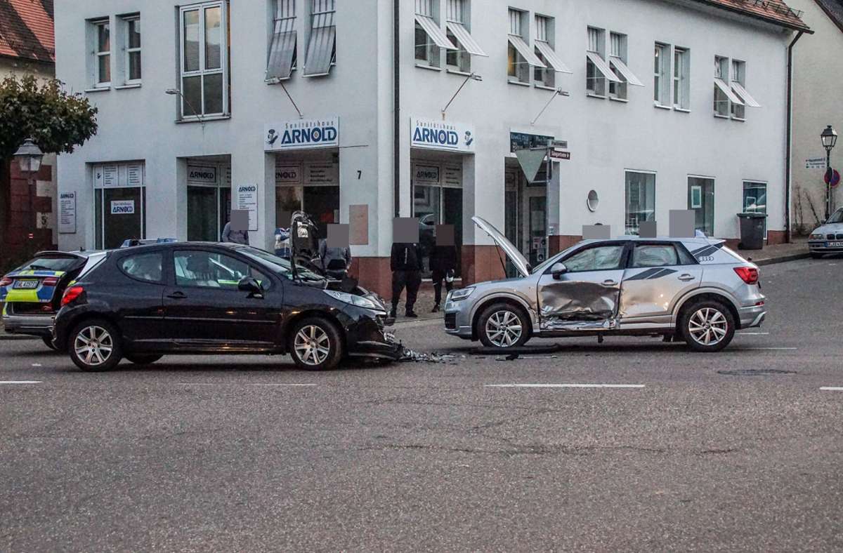 Peugeot gegen Audi: Kreuzungsunfall in Merklingen. Foto: SDMG/SDMG / Dettenmeyer