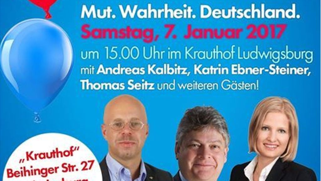 AfD wieder im Krauthof Ludwigsburg: Neujahrstreffen des rechten Flügels der AfD
