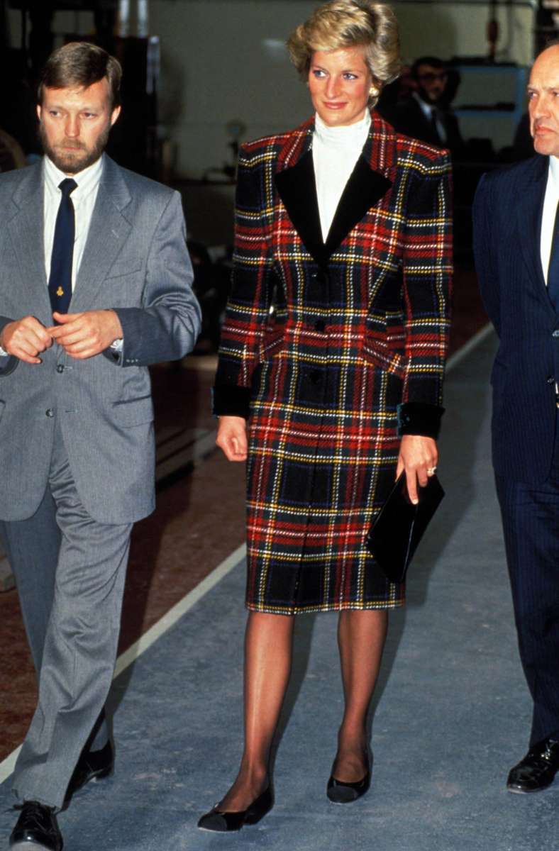 1991: Alle Royals tragen traditionell gerne Schottenkaro – auch Prinzessin Diana.