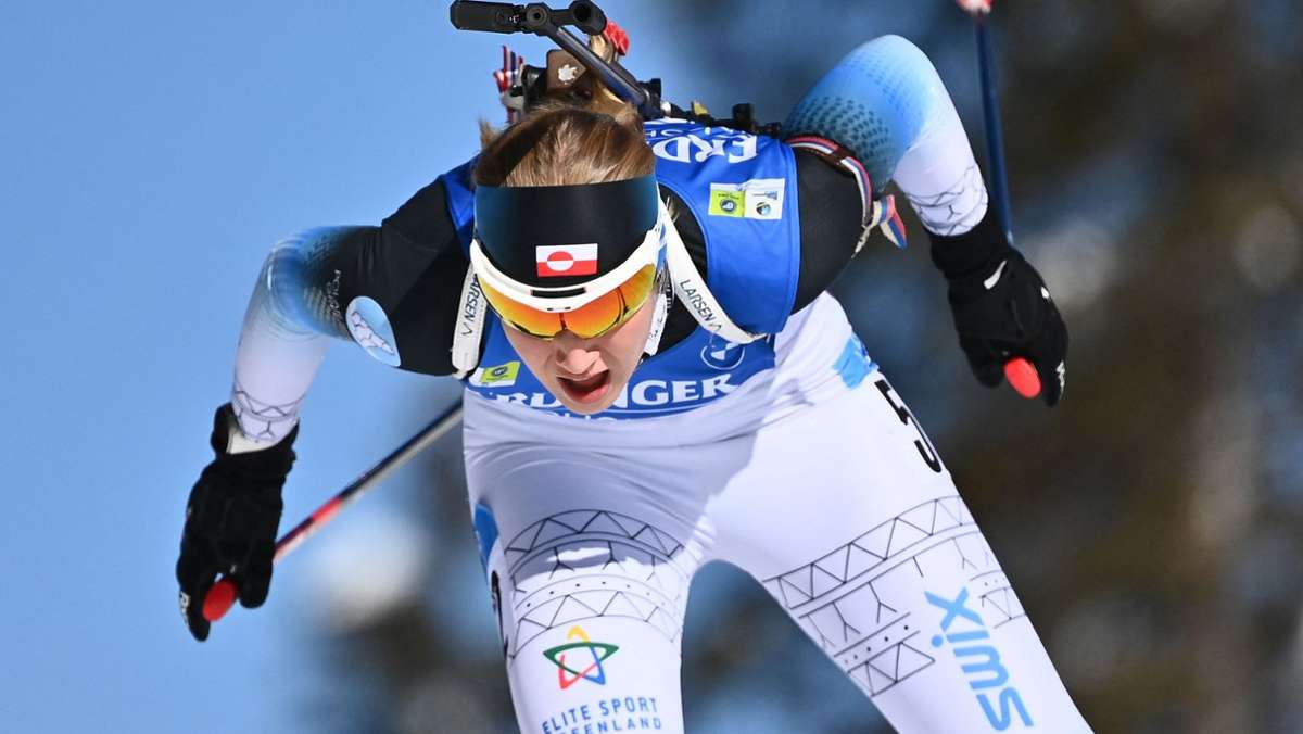  Ukaleq Astri Slettemark war schon Biathlon-Weltmeisterin bei den Junioren, mittlerweile hat sie in Grönland ein großes Interesse an der Sportart geweckt. Lebt nicht auch Tabaluga in Grünland? 