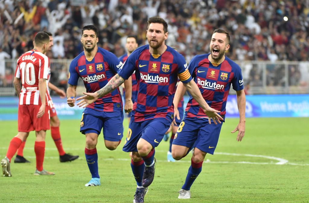 Der FC Barcelona um Lionel Messi (2. v. re.) ist eine besonders starke Marke – das zahlt sich aus.