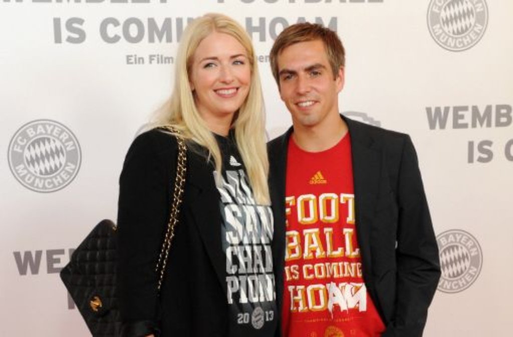 Fußball-Profi Philipp Lahm und seine Frau Claudia.