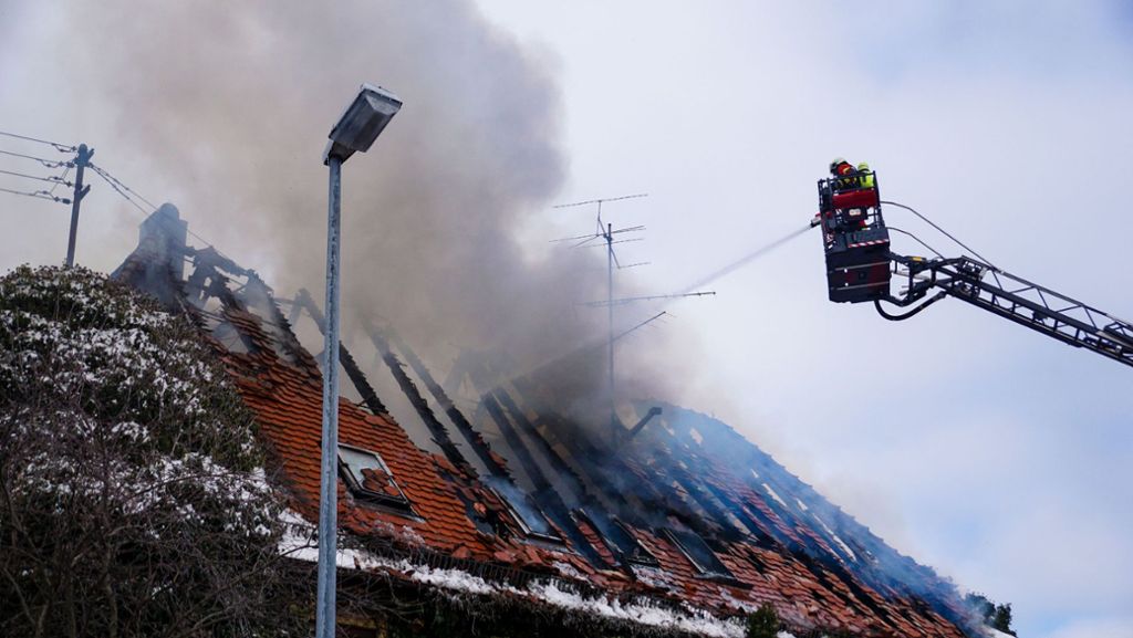 Feuer in Geislingen: Fachwerkhaus nach Brand unbewohnbar