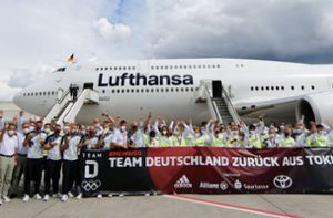 Team Deutschland in Frankfurt empfangen