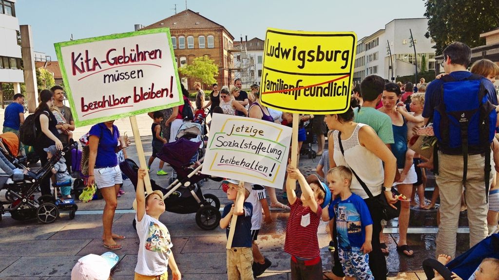 Kita-Gebühren in Ludwigsburg: Die Proteste der Eltern entfalten Wirkung