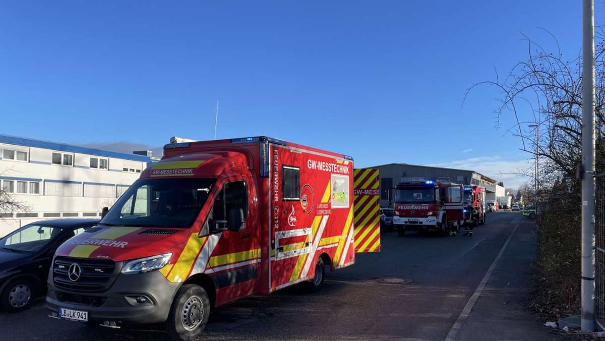 Gewerbegebiet Affalterbach: Feuerwehr rückt zum Gaseinsatz aus
