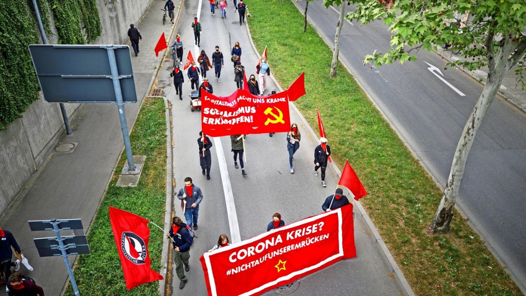 1.-Mai-Demonstration in Waiblingen: Klassenkampf trotz Corona