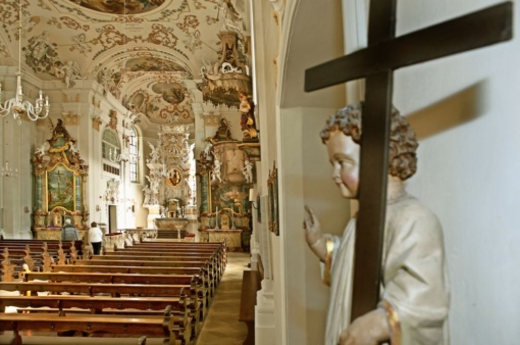 Die barocke Pracht von Ave Maria ist der Stukkateursarbeit von Johann Ulrich Schweizer dem Älteren zu verdanken. Foto: Horst Rudel