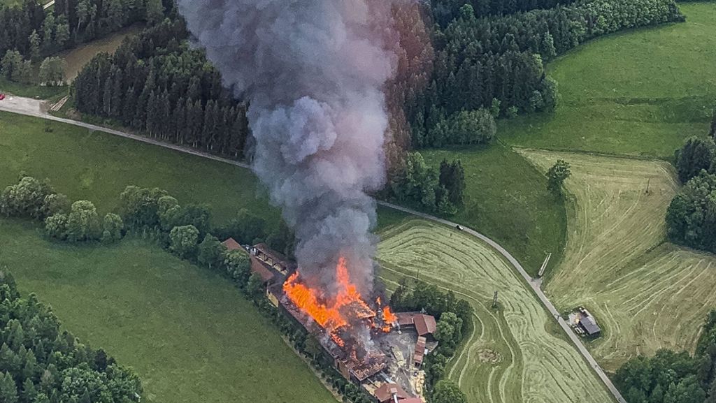 Ruppertshofen im Ostalbkreis: Großbrand in Sägewerk hält Feuerwehr in Atem – immenser Schaden