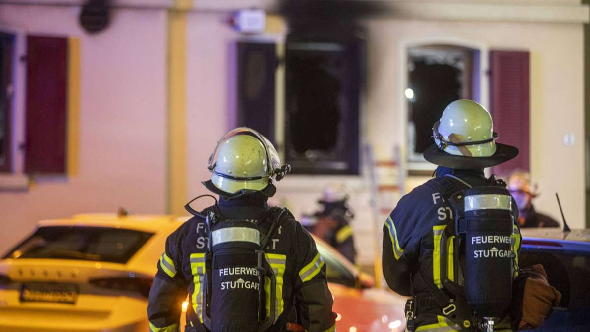 Feuer in Stuttgart-Ost: Vier Menschen aus brennendem Haus gerettet