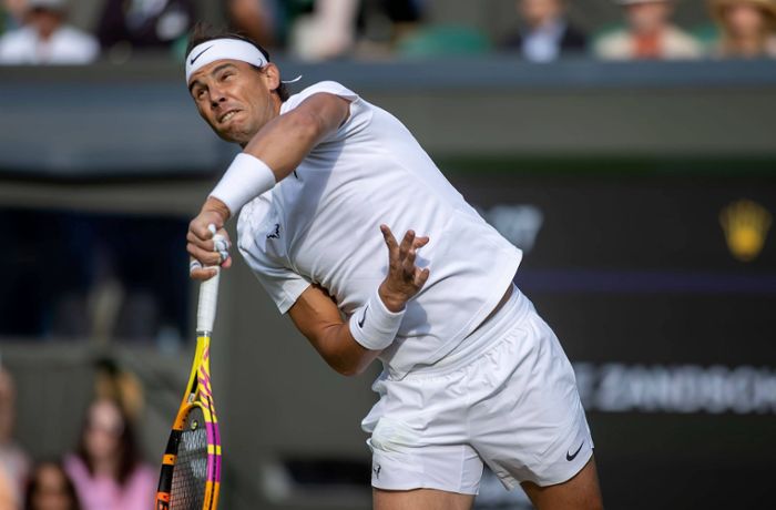 Spiel gegen Botic van de Zandschulp: Rafael Nadal in Wimbledon im Viertelfinale