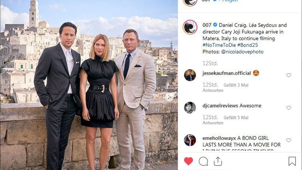 Neuer James-Bond-Film: Daniel Craig dreht in Matera