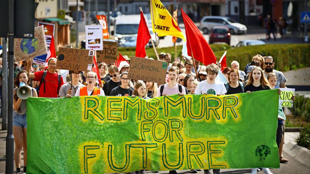 Klimamarsch durch Backnang: Samstagsdemo mit Freitagsaktivisten