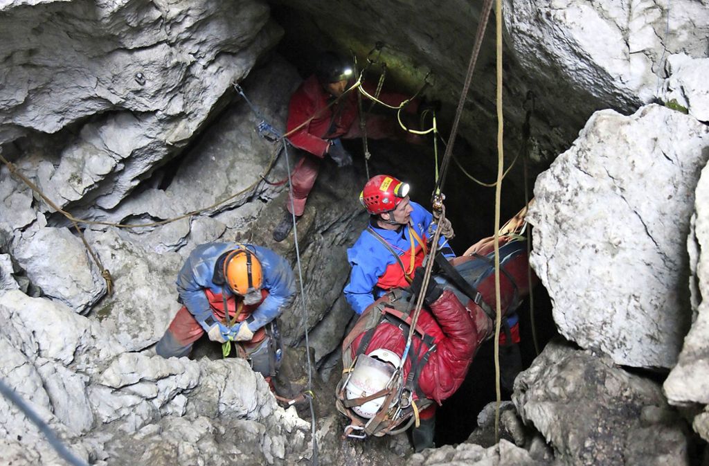 Auch an der Bergung des Höhlenforschers Johann Westhauser war die Bergwacht beteiligt. Foto: dpa