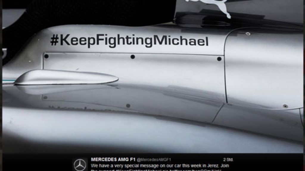 Keep fighting, Michael: Schumacher-Appell auf Silberpfeilen