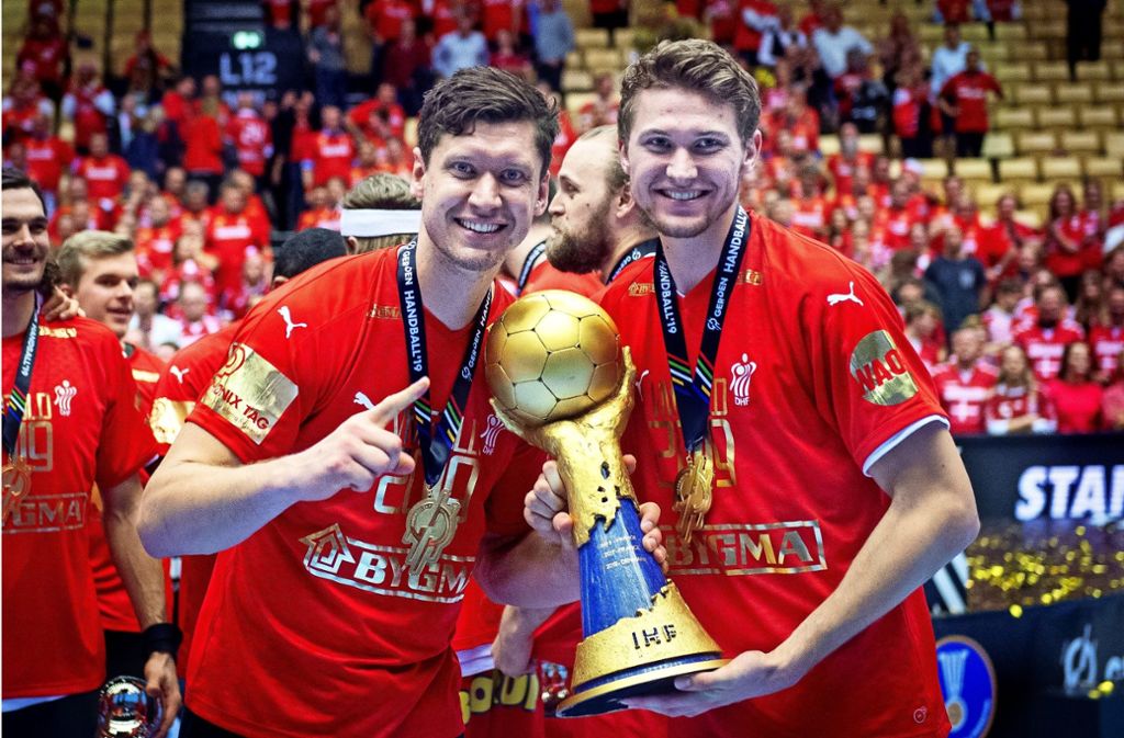 Ein Triumph für die Geschichtsbücher: Die Brüder Niklas (li.) und Magnus Landin gewinnen mit der dänischen Handball-Nationalmannschaft die WM im eigenen Land.