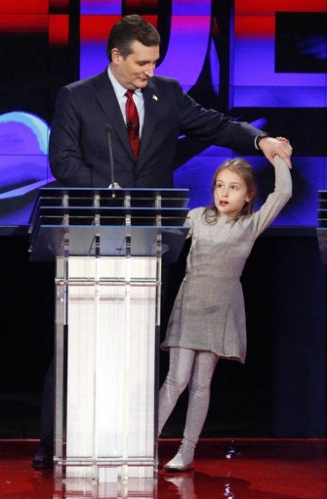 Kinder machen sich immer gut: Ted Cruz mit seiner Tochter Caroline.