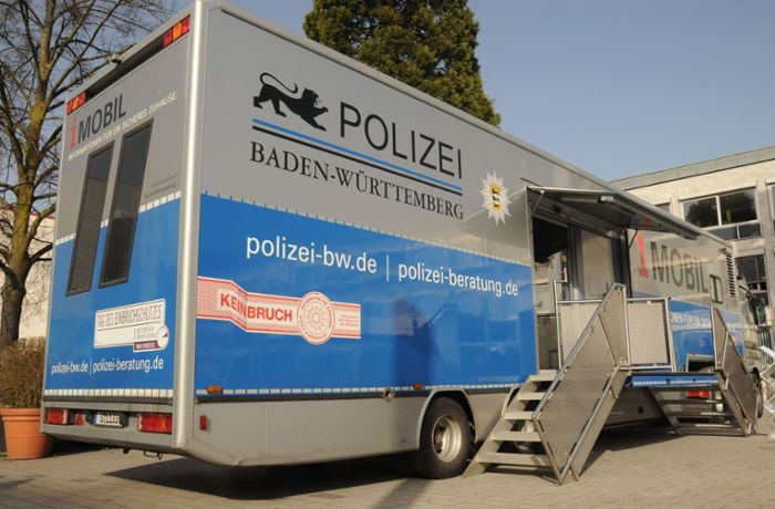Info-Truck der Polizei tourt durch den  Kreis Böblingen
