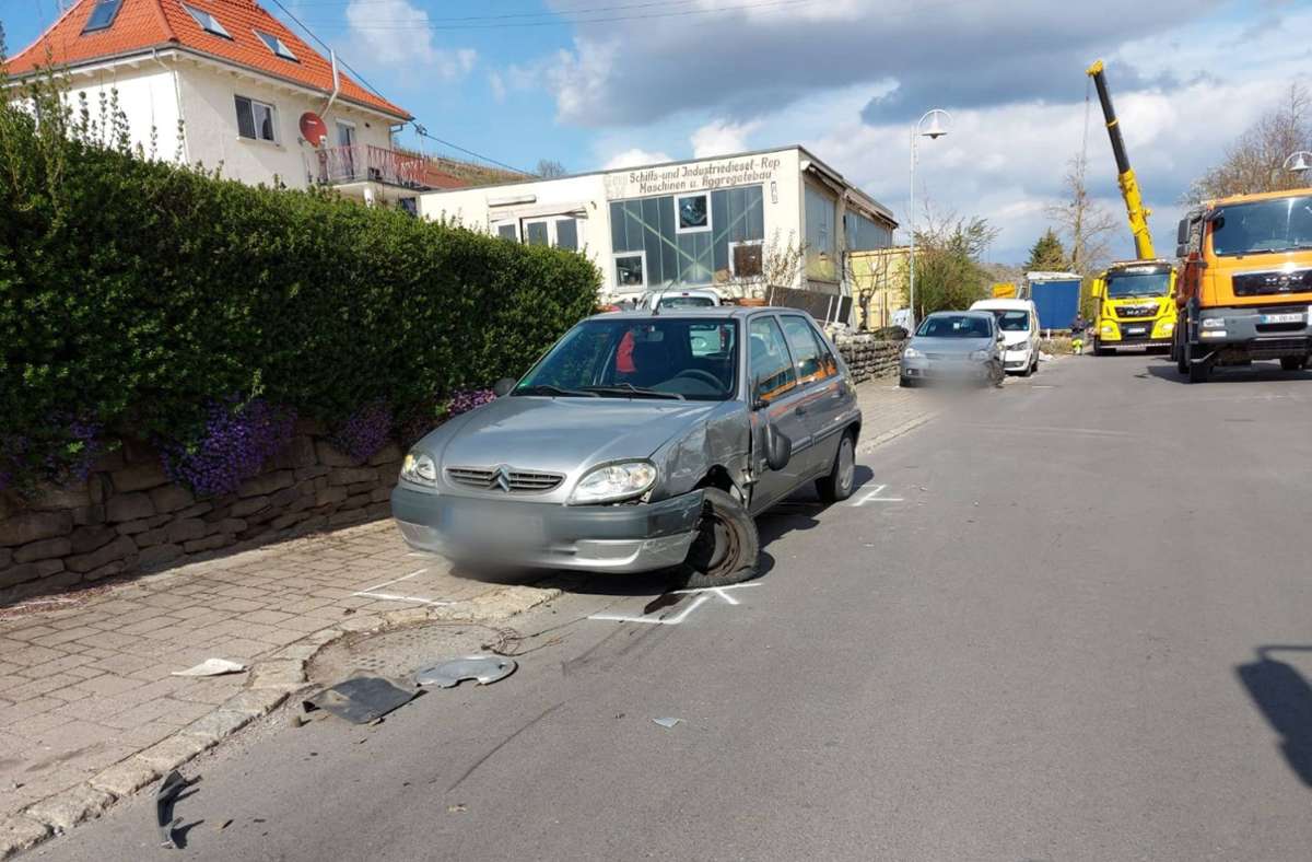 Weitere Bilder vom Unfall in Bönnigheim.