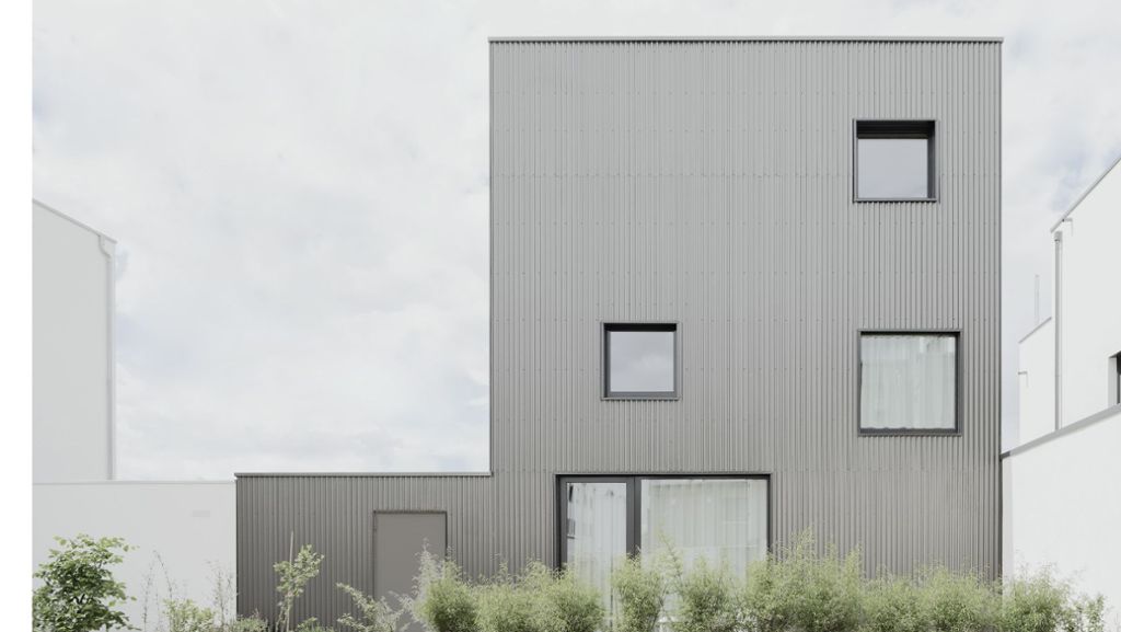 Architektenhaus in Waiblingen: Wohnen in der edlen Wellblechhütte