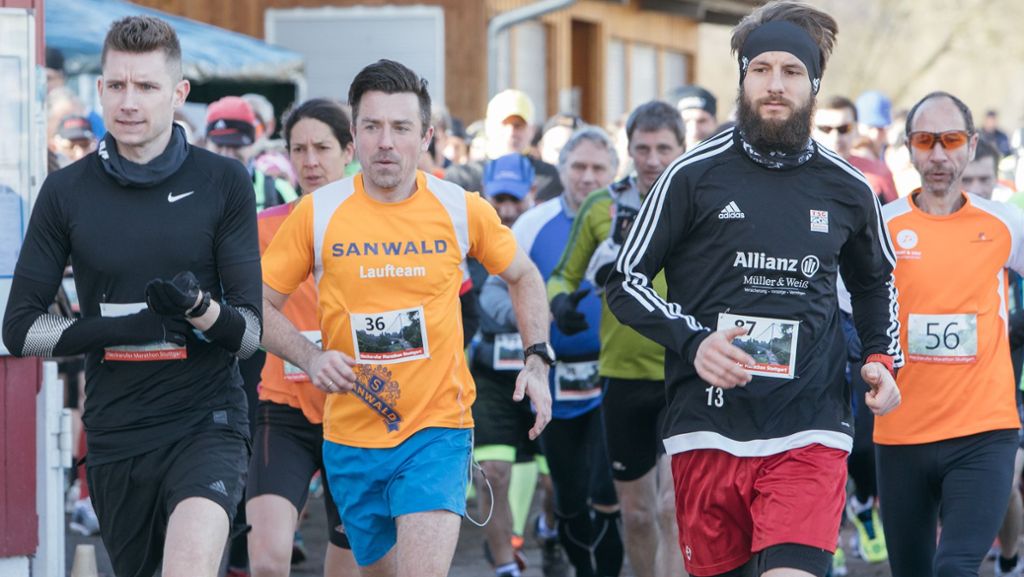 Marathon in Bad Cannstatt: Knapp drei Stunden immer am Neckarufer entlang