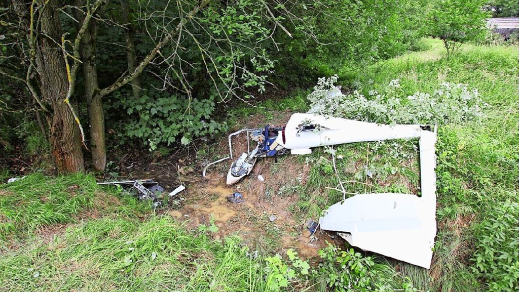 Unglück beim Jägerhaus in Esslingen: Segelflugzeug sackte sofort durch