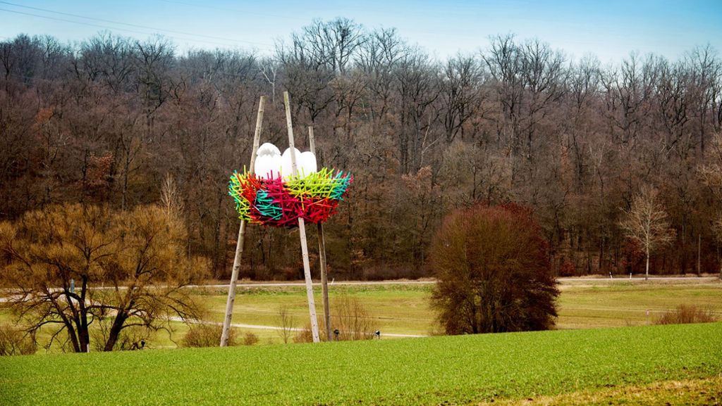 Skulpturenradweg im Kreis Böblingen: Kunstvolle Eier zu Ostern