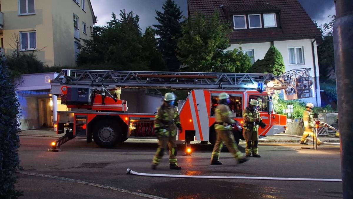 Brand in Esslingen: Knall in der Küche