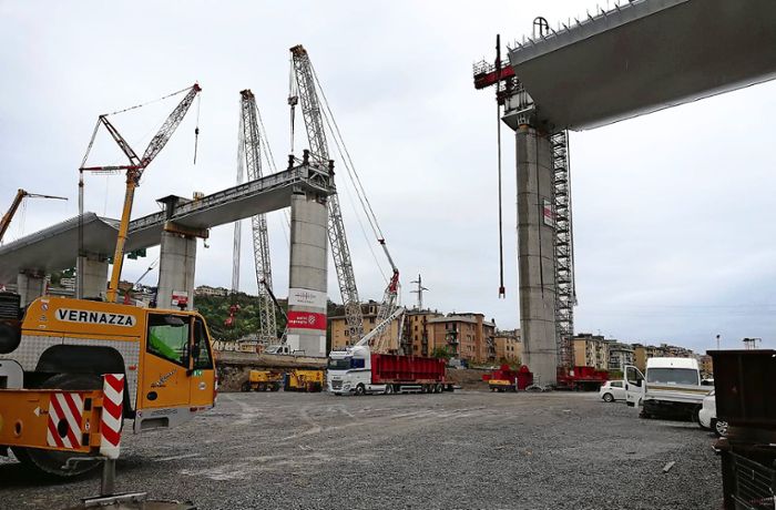 Neue Brücke von Genua bald fertig
