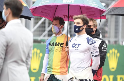 Sebastian Vettel trägt Regenbogen. Foto: imago images/Motorsport Images/Jerry Andre