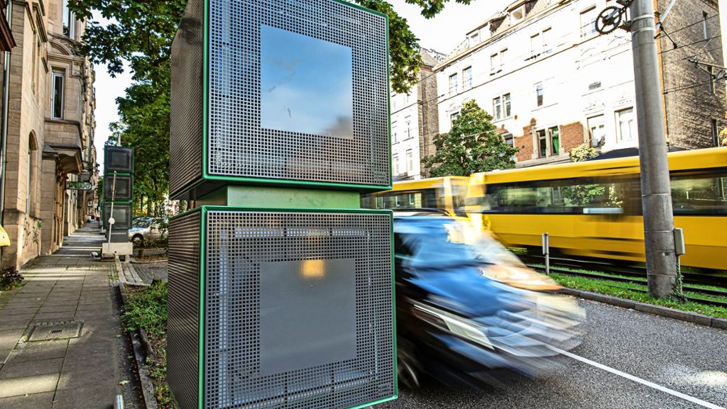 Hohenheimer Straße in Stuttgart: Firma installiert weitere „Feinstaubfresser“