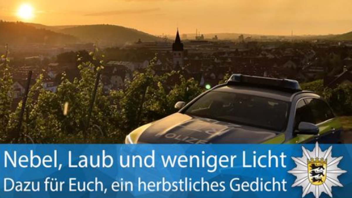 Das Polizeipräsidium Reutlingen hat ein Gedicht verfasst, um auf die Verkehrsrisiken im Herbst hinzuweisen. Auf Facebook soll weiter gereimt werden. 